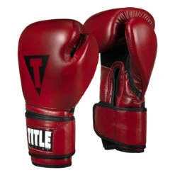 TITLE Boxing Blood Red Leather Training Gloves 13 TITLE Boxing Blood Red Leather Training Gloves -boxing supplies store brtg rd 002
