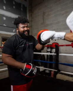 TITLE Boxing Leather Combination Focus Mitts 2.0 15 TITLE Boxing Leather Combination Focus Mitts 2.0 -boxing supplies store cbfpm2 bk rd 2 1