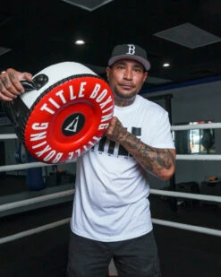 TITLE Boxing Combination Punch Shield -boxing supplies store cbps rd bk 5