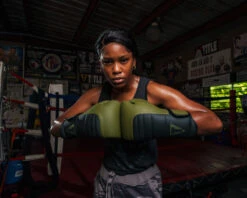 TITLE Boxing Combat Bag Gloves 26 TITLE Boxing Combat Bag Gloves -boxing supplies store combg gn bk 1 2