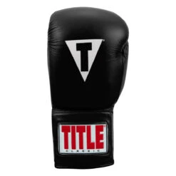 TITLE Classic Leather Lace Training Gloves 2.0 -boxing supplies store ctsgl2 bk 03
