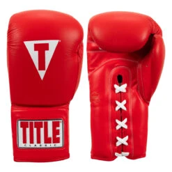 TITLE Classic Leather Lace Training Gloves 2.0 -boxing supplies store ctsgl2 rd 01