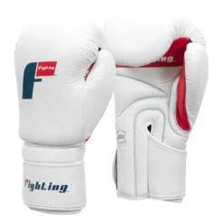Fighting Leather Training Gloves -boxing supplies store fltg2 wh 02
