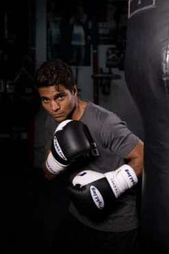 Fighting Tri-Tech Tenacious Lace Training Gloves -boxing supplies store fs3ttgl bk wh 2