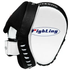 Fighting Tri-Tech Curved Mitts 10 Fighting Tri-Tech Curved Mitts -boxing supplies store fsppm wh bk 3 2