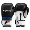 Fighting Ferocity Leather Training Gloves -boxing supplies store ftgtg bk wh bl 1 2