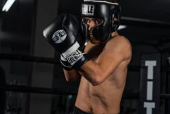 TITLE Boxing Leather Sparring Headgear 23 TITLE Boxing Leather Sparring Headgear -boxing supplies store fthg bk