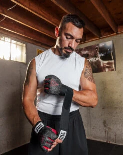 TITLE Boxing Defender Sublimated Glove Wraps 29 TITLE Boxing Defender Sublimated Glove Wraps -boxing supplies store ksgw bk rd 2 1