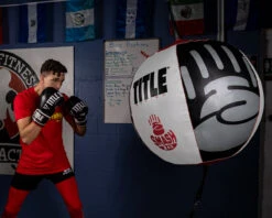 TITLE Boxing Mammoth Smash Double End Bag -boxing supplies store msbdeb bk wh rd 6