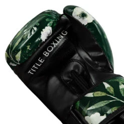 TITLE Boxing Floral Bag Gloves 15 TITLE Boxing Floral Bag Gloves -boxing supplies store oaflbg gn bk 5 1