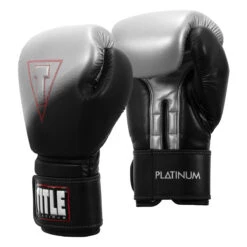 TITLE Platinum Proclaim Power Boxing Bag Gloves -boxing supplies store ptppbg bk sv 02