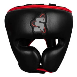 SCYntz Leather Headgear -boxing supplies store scyhg bk rd 2 1