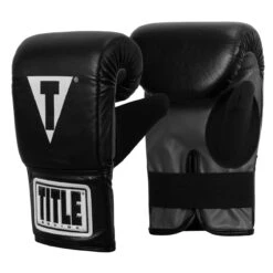 TITLE Boxing Pro Leather Bag Gloves 3.0 -boxing supplies store tbg3 bk gr 02