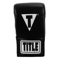 TITLE Boxing Pro Leather Bag Gloves 3.0 -boxing supplies store tbg3 bk gr 03