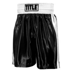 TITLE Boxing Edge Boxing Trunks 2.0 -boxing supplies store tbtc2 bk wh 1 1