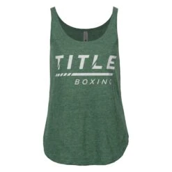 TITLE Boxing Women's Striped Wordmark Cropped Tank 16 TITLE Boxing Women's Striped Wordmark Cropped Tank -boxing supplies store tbwts216 gn 1 1
