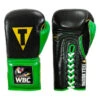 WBC By TITLE Boxing Sparring Gloves -boxing supplies store wbcsg bk gn 01