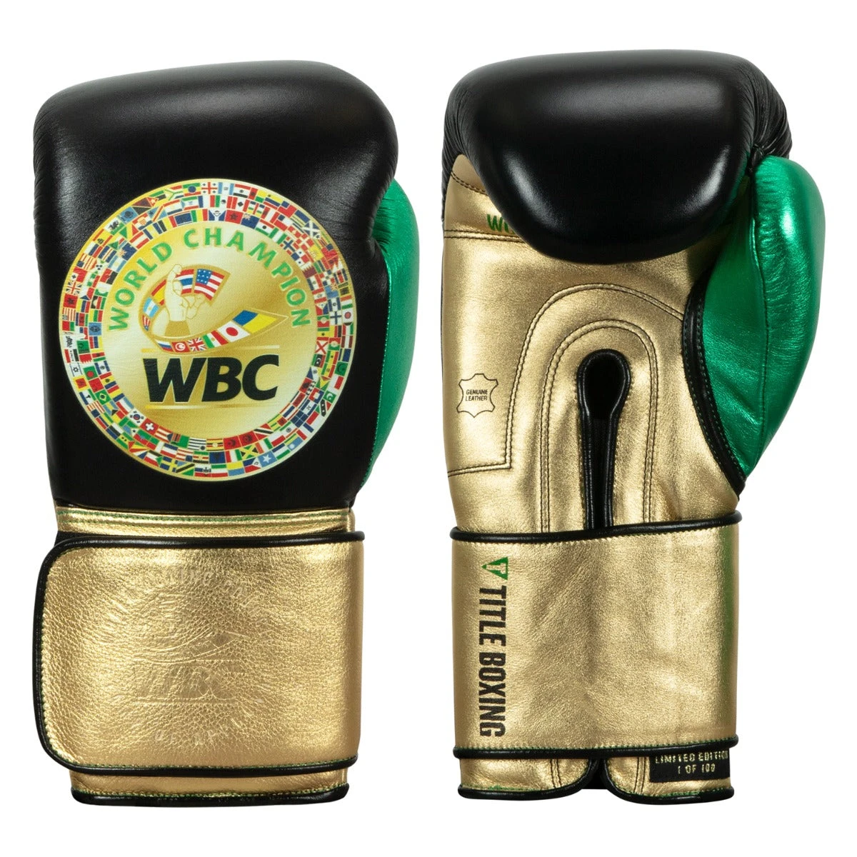 WBC By TITLE Boxing Green Belt Training Gloves 1.0 3 WBC By TITLE Boxing Green Belt Training Gloves 1.0