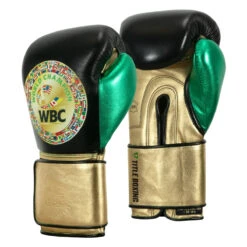 WBC By TITLE Boxing Green Belt Training Gloves 1.0 18 WBC By TITLE Boxing Green Belt Training Gloves 1.0 -boxing supplies store wgbtg bk gd gn 2 1