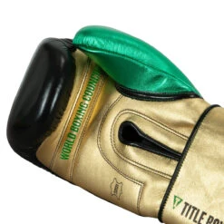 WBC By TITLE Boxing Green Belt Training Gloves 1.0 21 WBC By TITLE Boxing Green Belt Training Gloves 1.0 -boxing supplies store wgbtg bk gd gn 5 1
